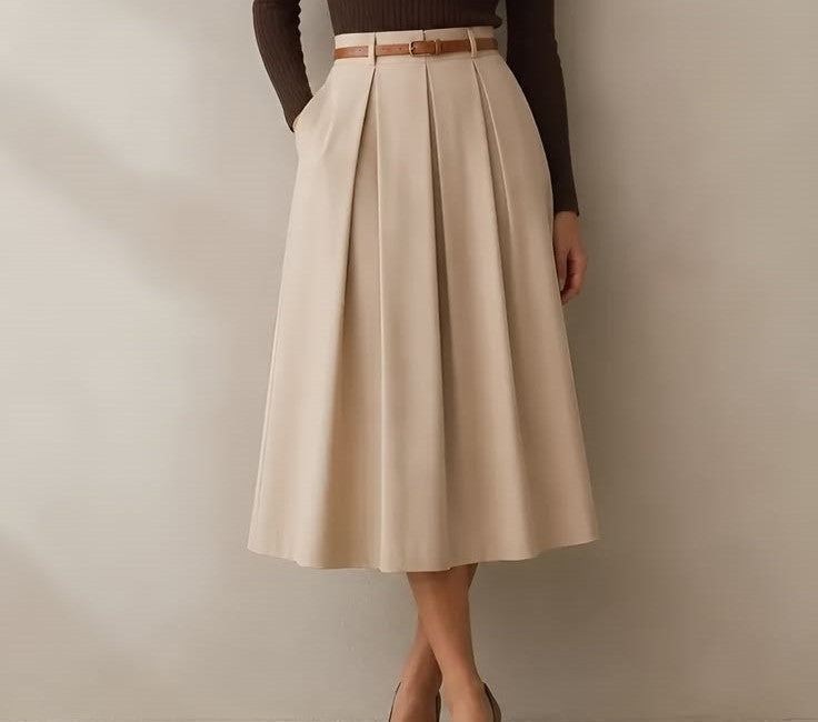 stylish beige skirt for women